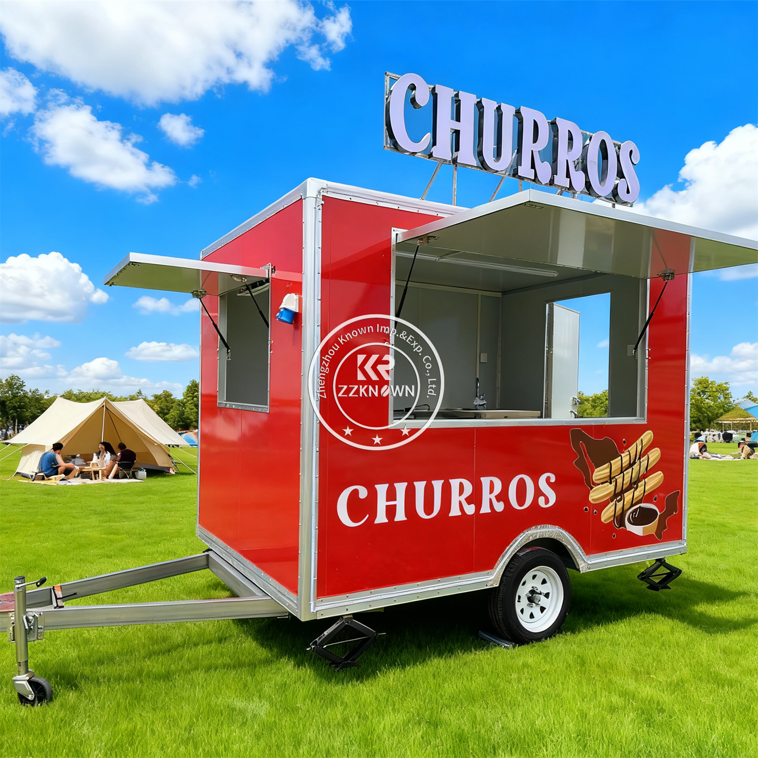 Food Truck With Snacks - Concession Food Trailer Street Mobile Truck