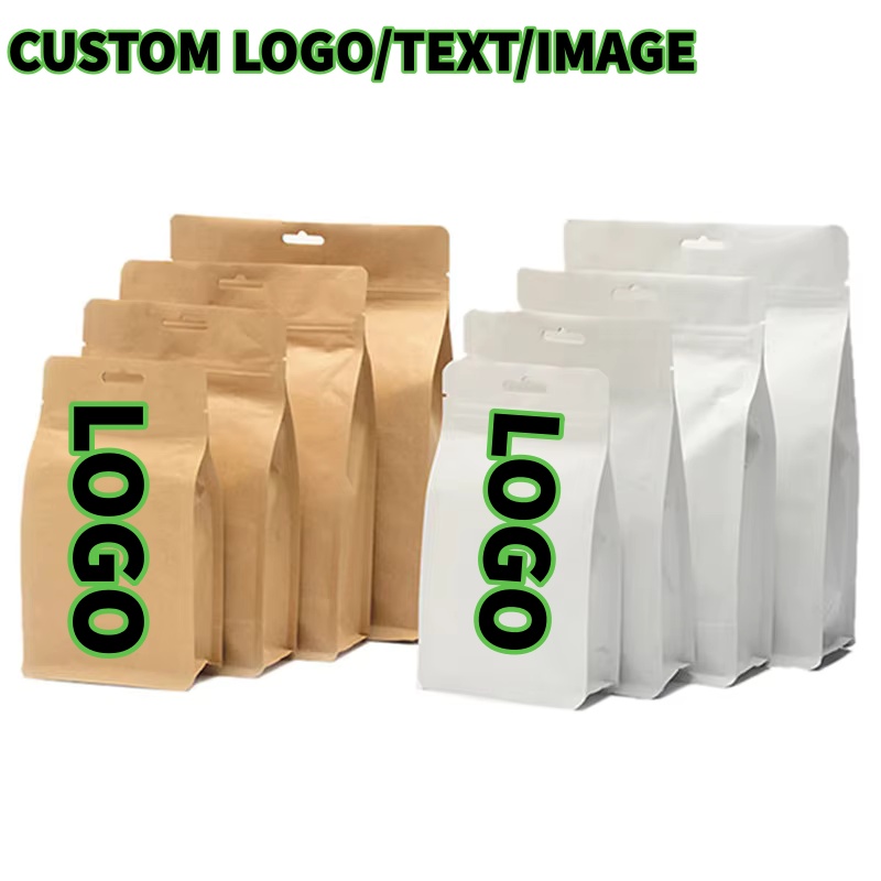 Xmas Food Snacks - 25PCS 3D Stand Up Kraft Paper