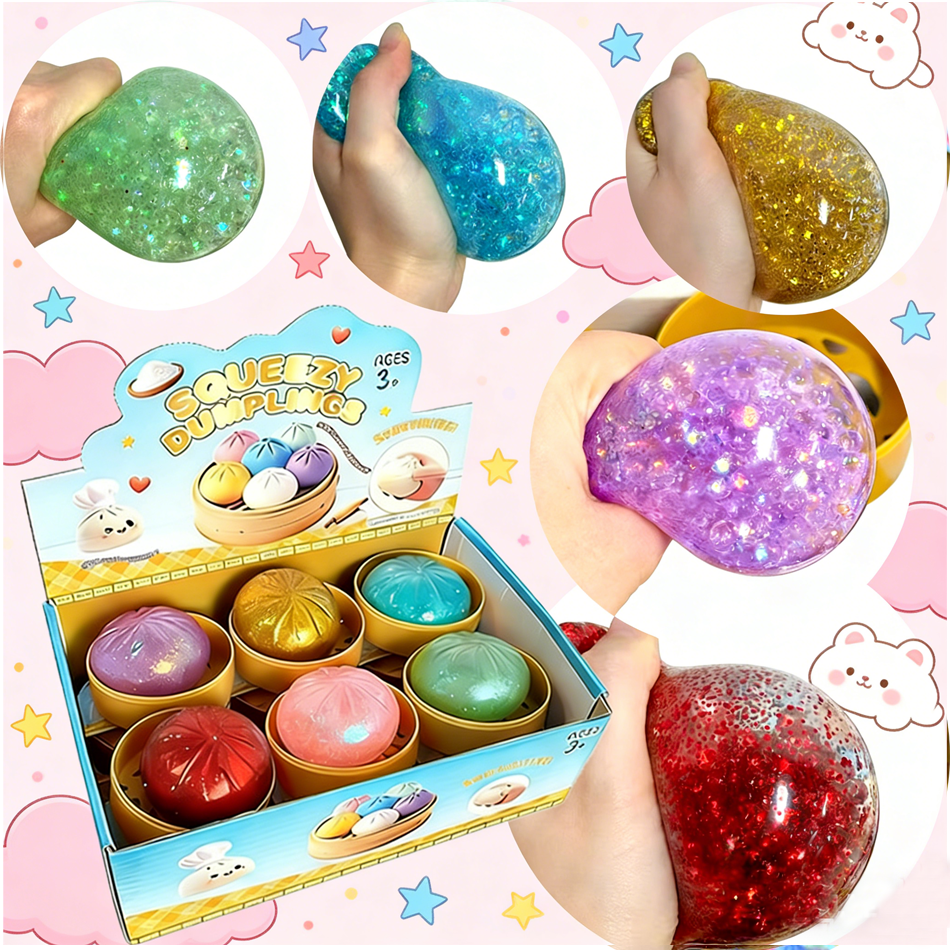Food Snacks To Eat - HOT 1-12pcs Colorful Glitter Dumpling Glitter
