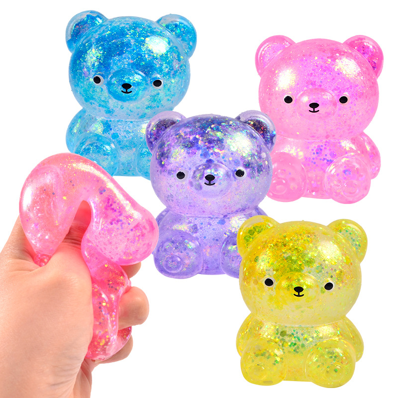 Food Snacks To Eat - Fidget Bear Toy Squishys Glitter Gummy