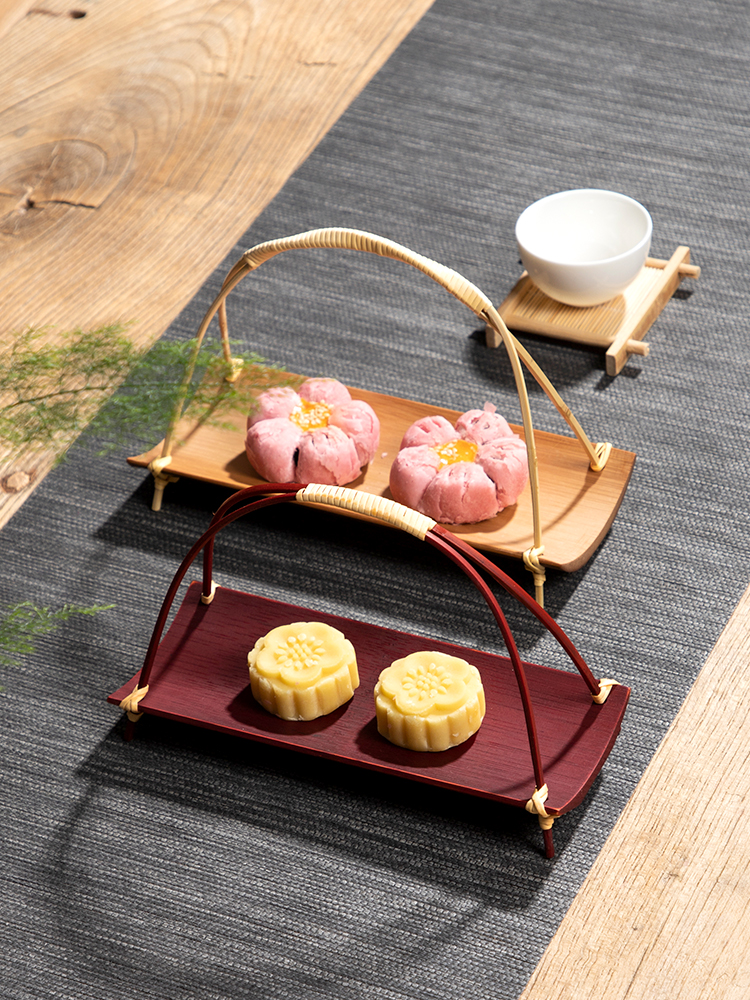 Food Like Snacks - Handcrafted Bamboo Handle Fruit Basket Tea