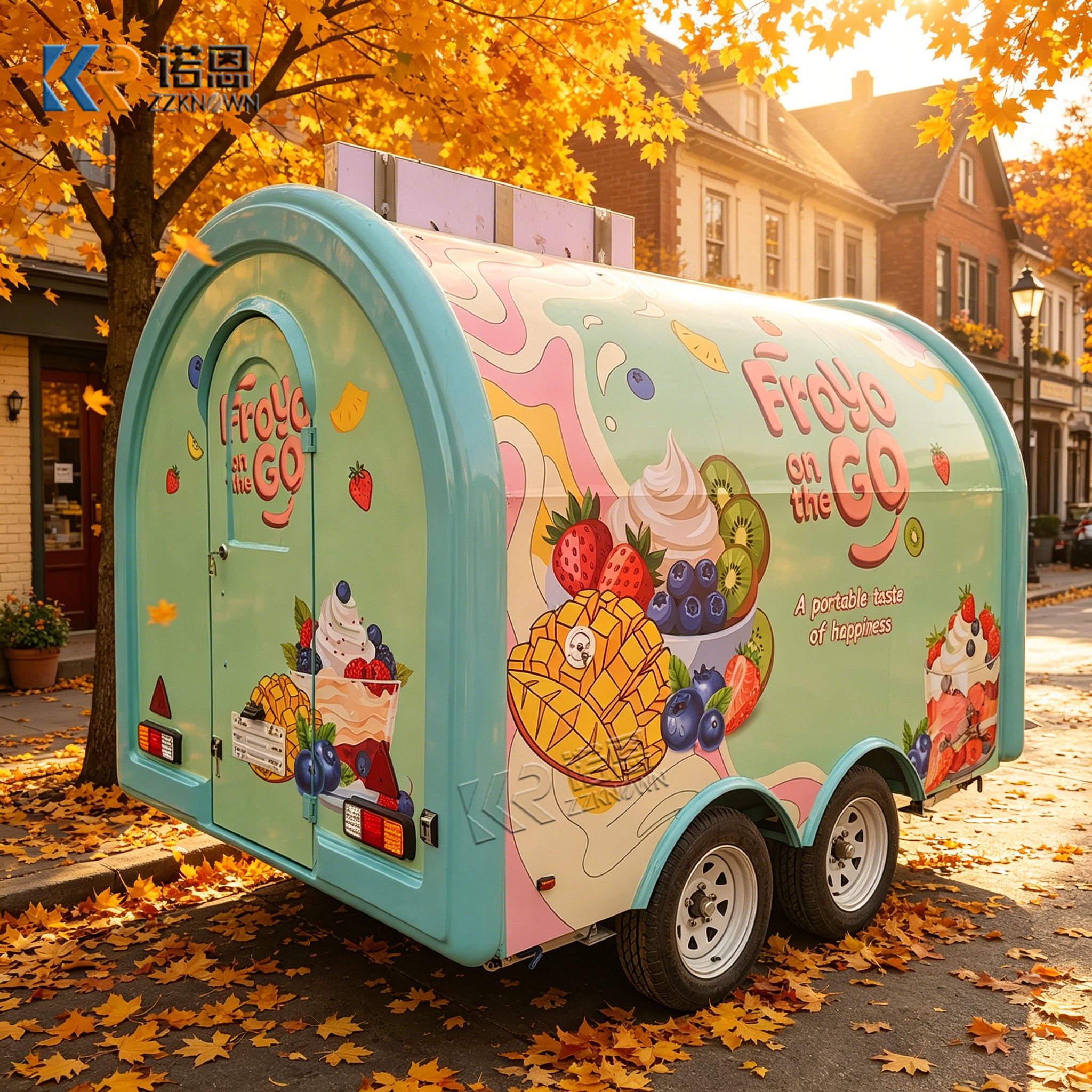 Food Truck With Snacks - Custom Food Trailer Mobile Kitchen Coffee