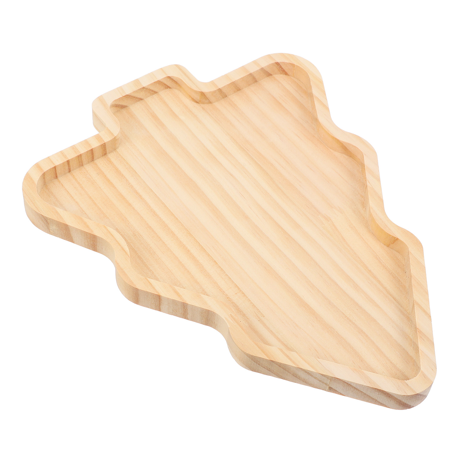 Xmas Food Snacks - Wooden Christmas Tree Shaped Appetizer Tray