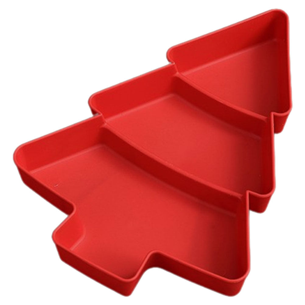 Xmas Food Snacks - Xmas Tree Design Vibrant Red Multi-Grid