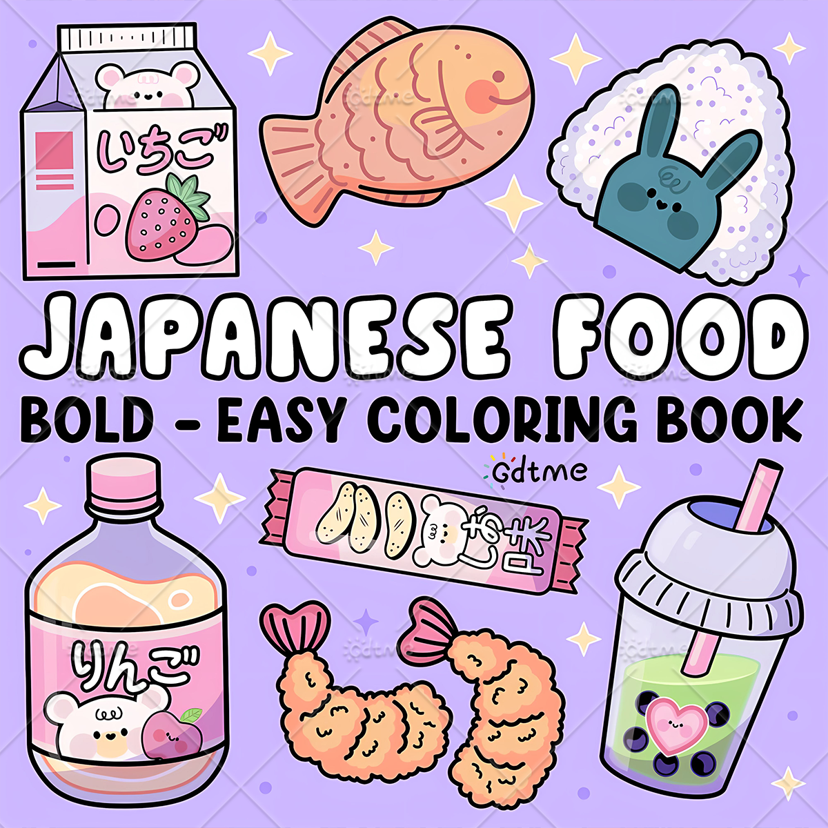 JAPANESE FOOD Bold-easy Patter - đánh giá và giá Food Snacks Coloring Book