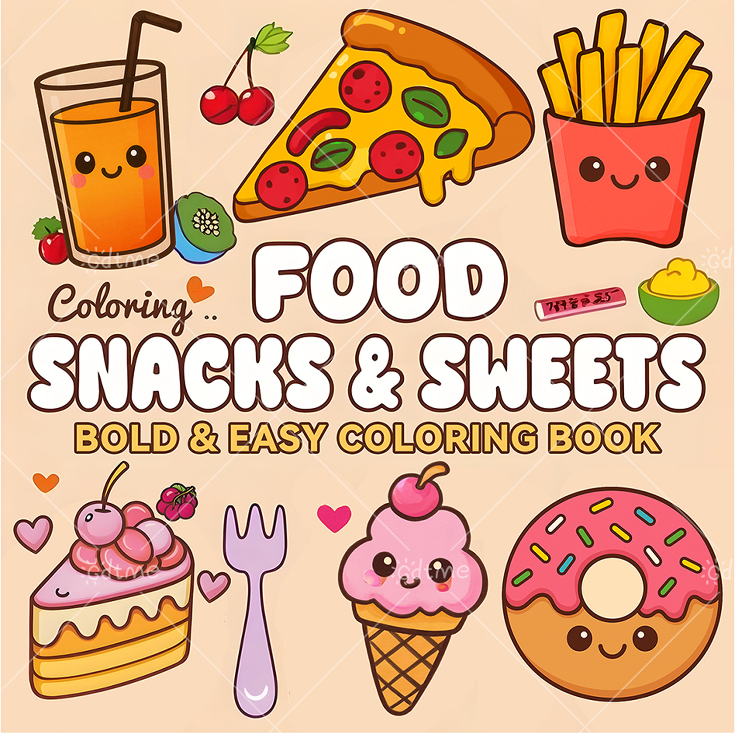 FOOD SNACKS & SWEETS Themed Co - đánh giá và giá Food Snacks Coloring Book