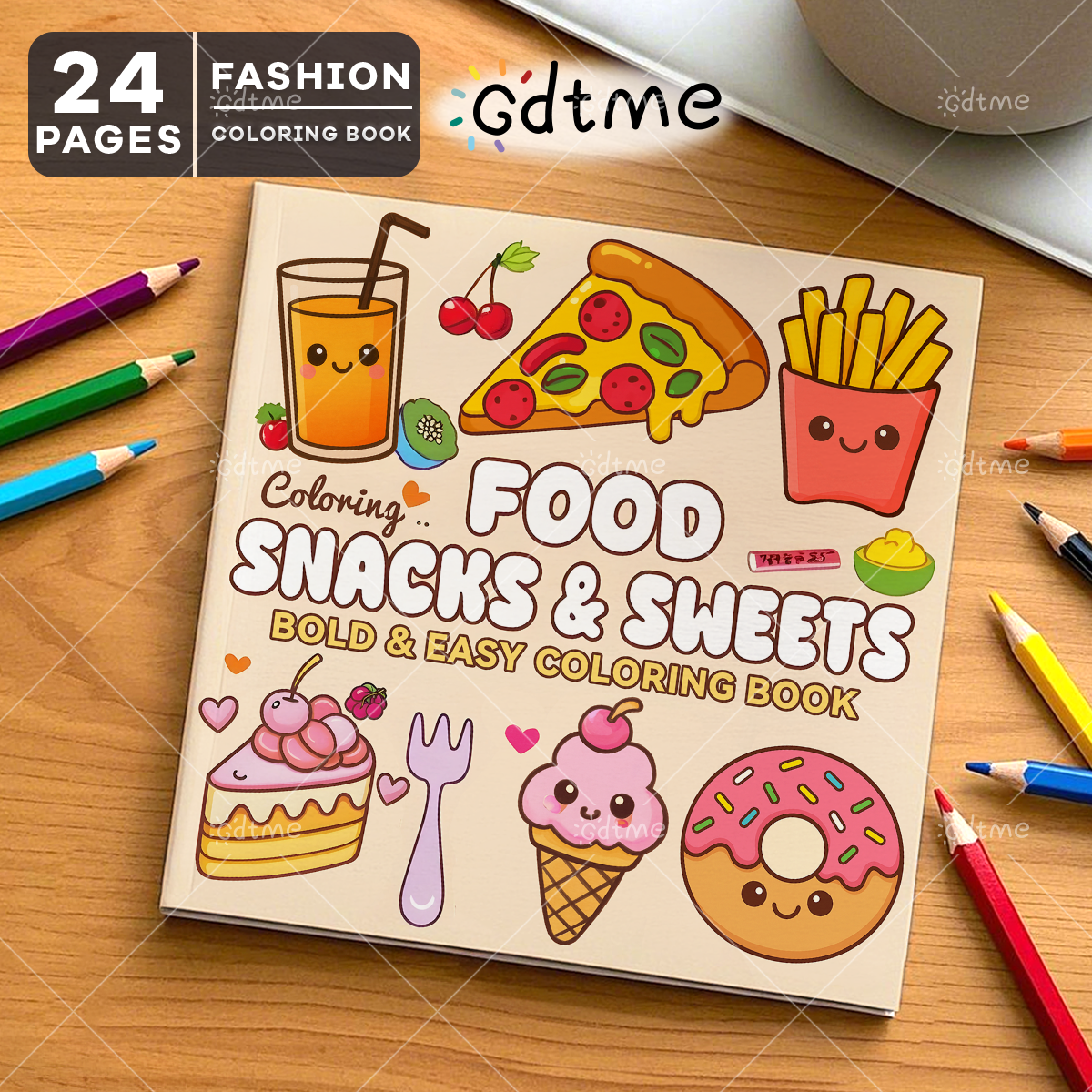 FOOD SNACKS & SWEETS Themed Co - đánh giá và giá Food Snacks Coloring Book