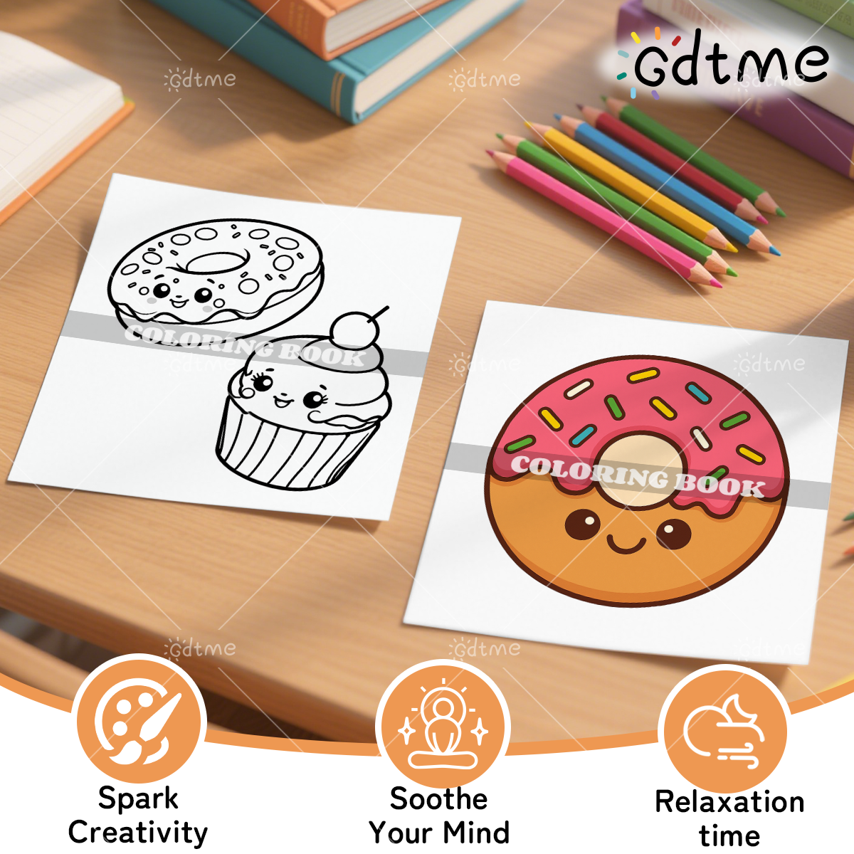 FOOD SNACKS & SWEETS Themed Co - đánh giá và giá Food Snacks Coloring Book