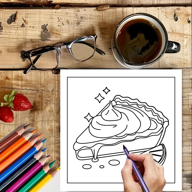 Easy Food and Snacks Coloring  - đánh giá và giá Food Snacks Coloring Book