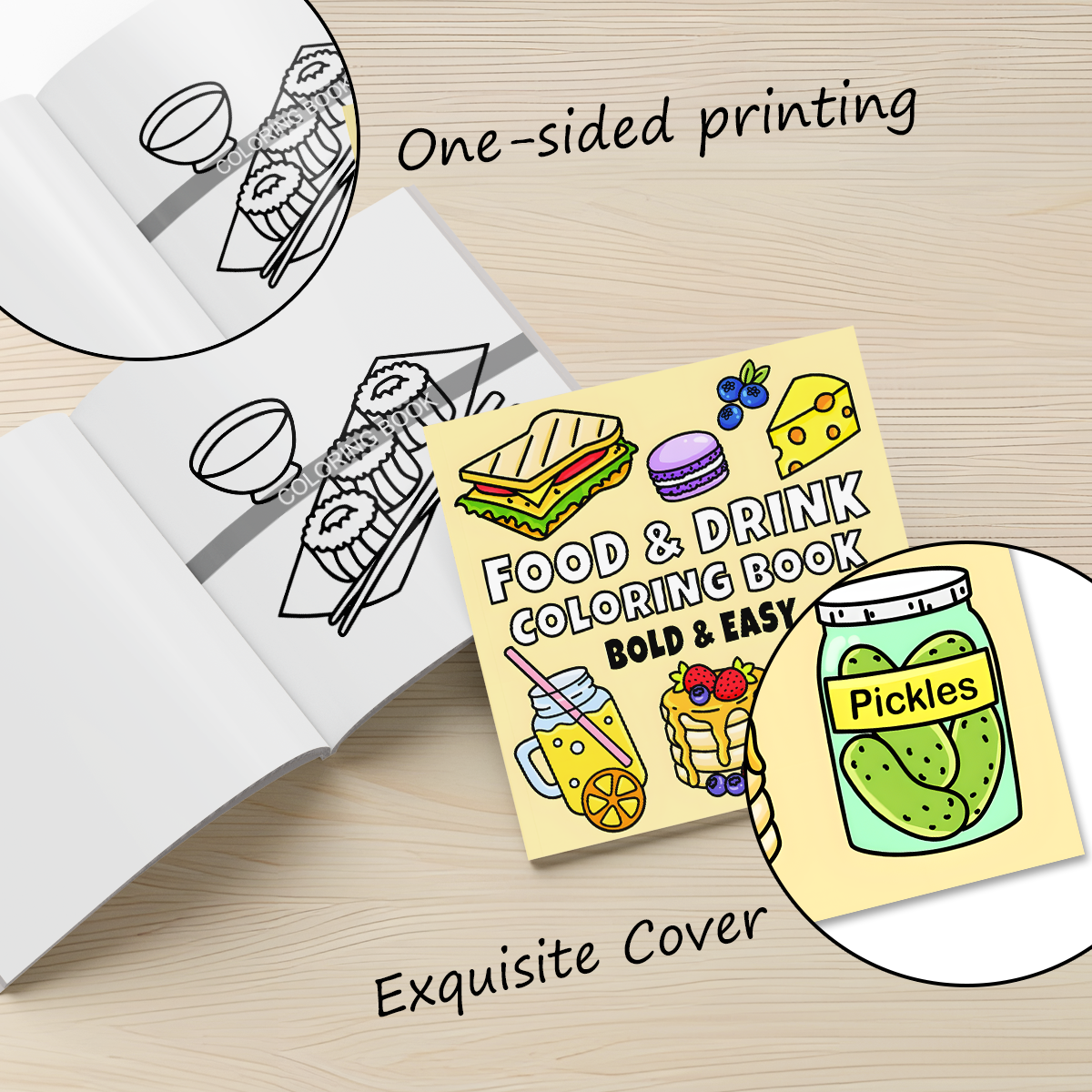 Delicious Treats Coloring Book - đánh giá và giá Food Snacks Coloring Book