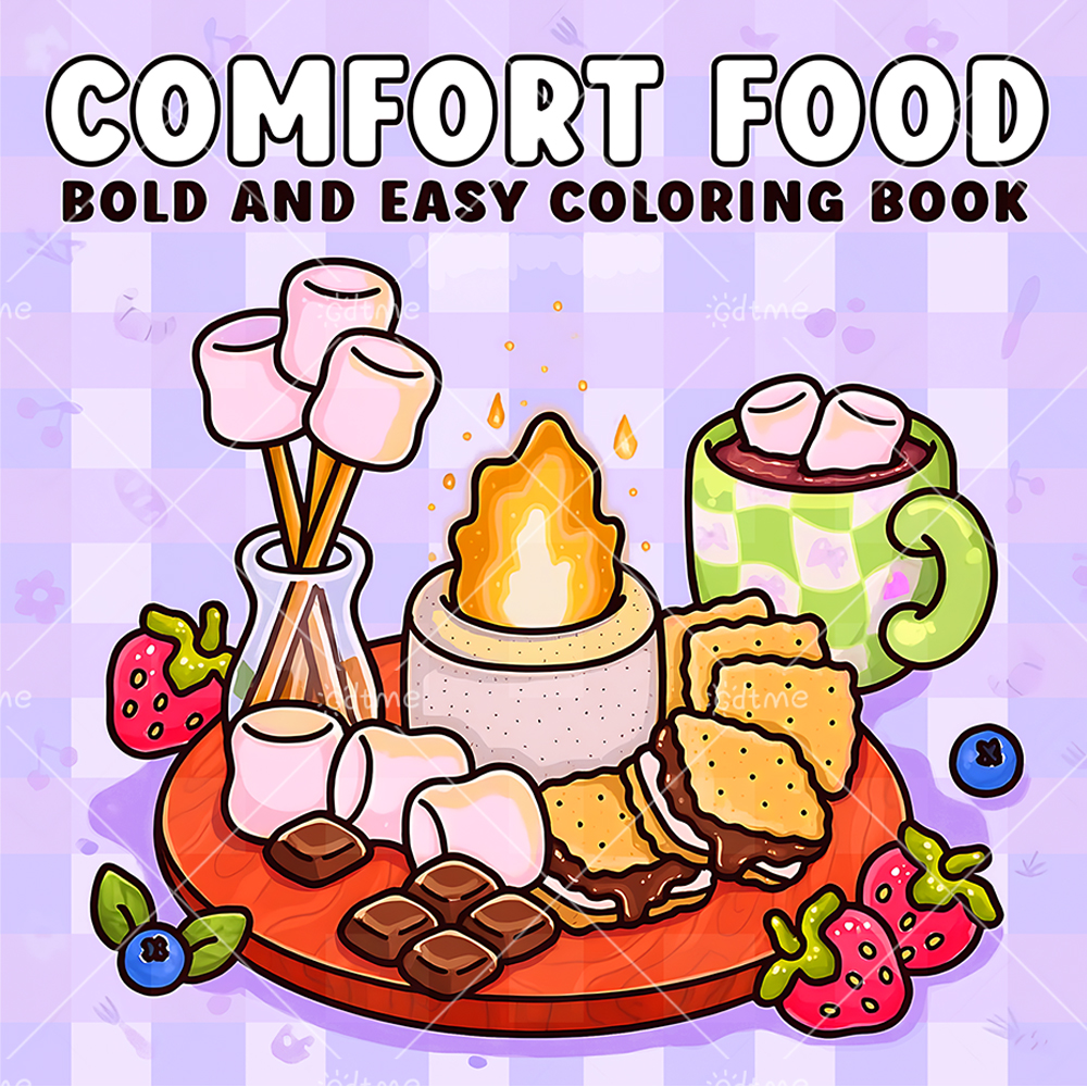 COMFORT FOOD BOLD AND EASY 24  - đánh giá và giá Food Snacks Coloring Book