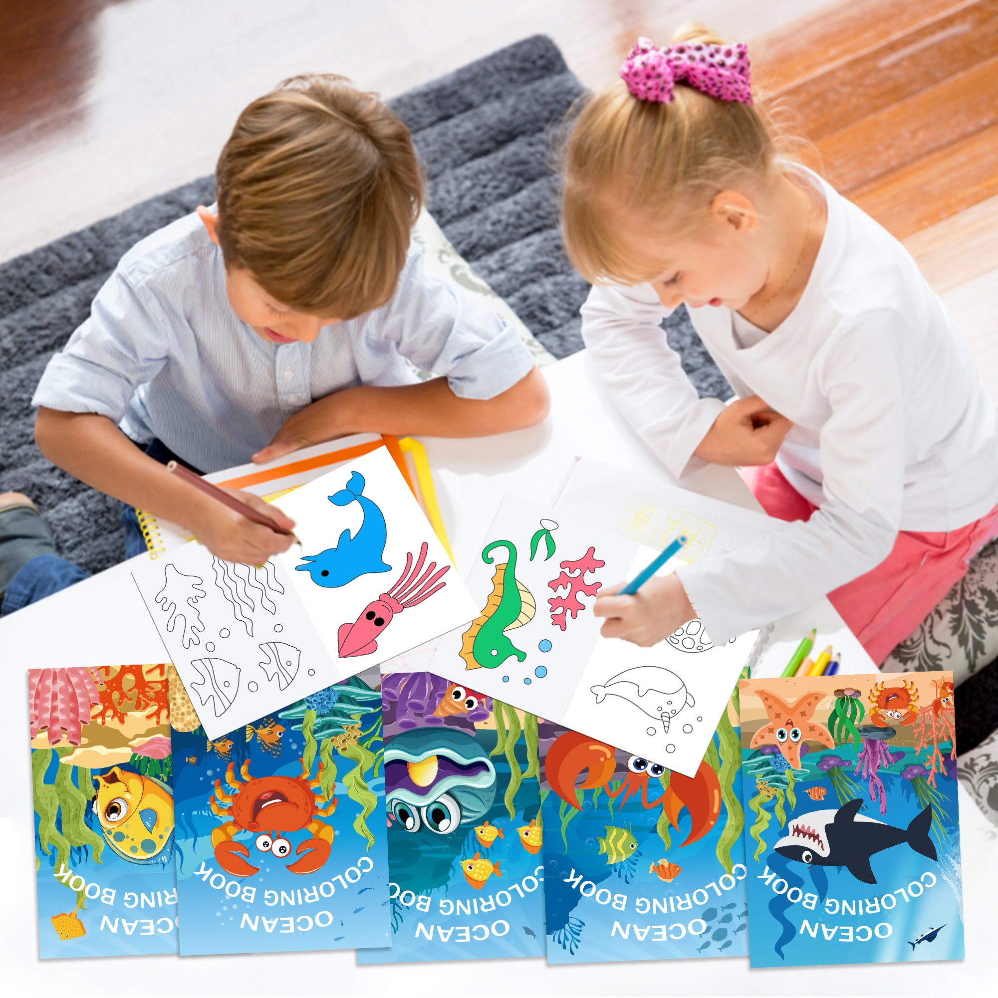 16pcs Cartoon Underwater World - đánh giá và giá Food Snacks Coloring Book