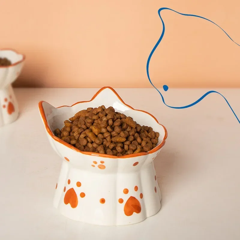 Cat Ceramic Food Bowl Elevated - đánh giá và giá Food Snacks To Eat