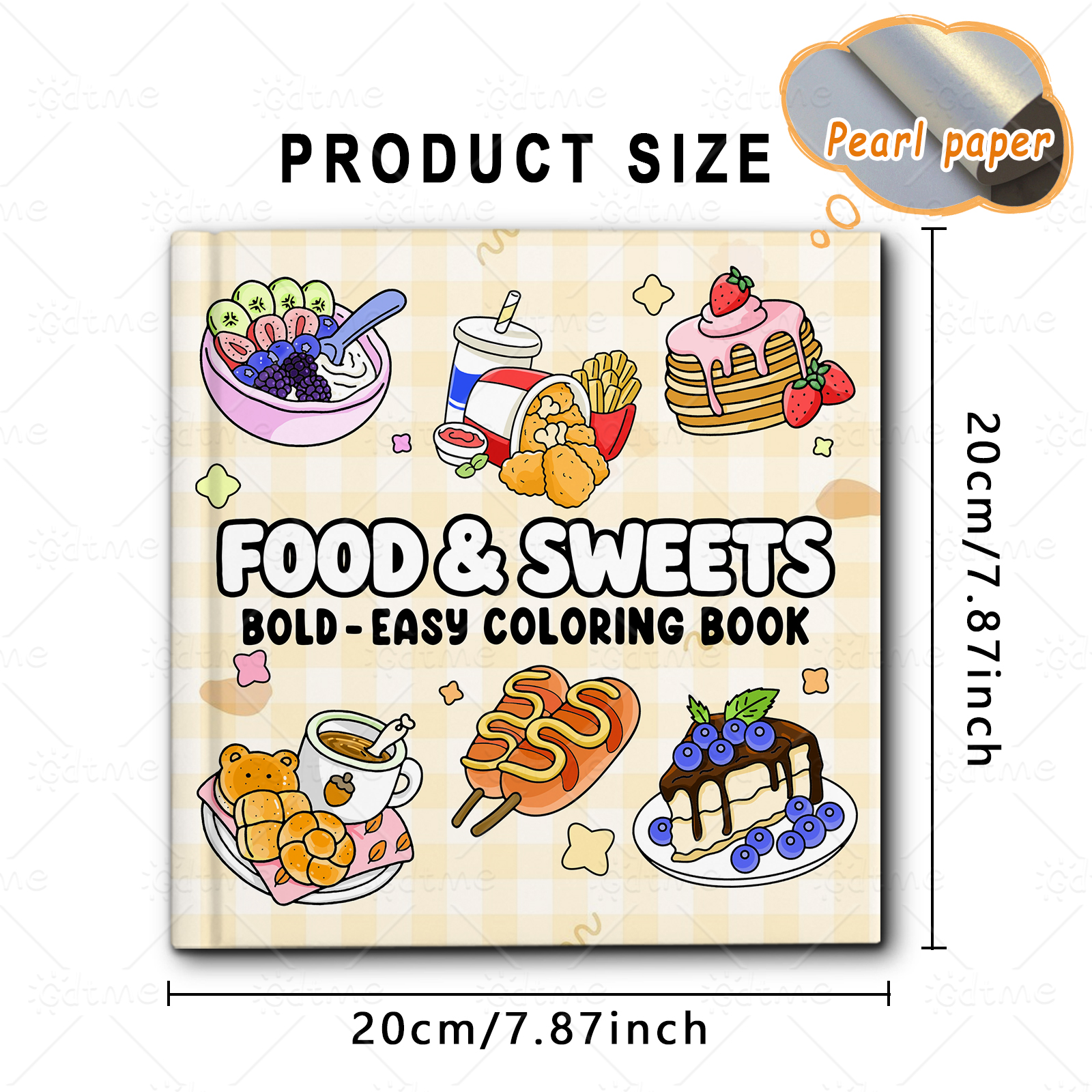 FOOD SWEETS Bold-easy Patterns - đánh giá và giá Food Snacks Coloring Book