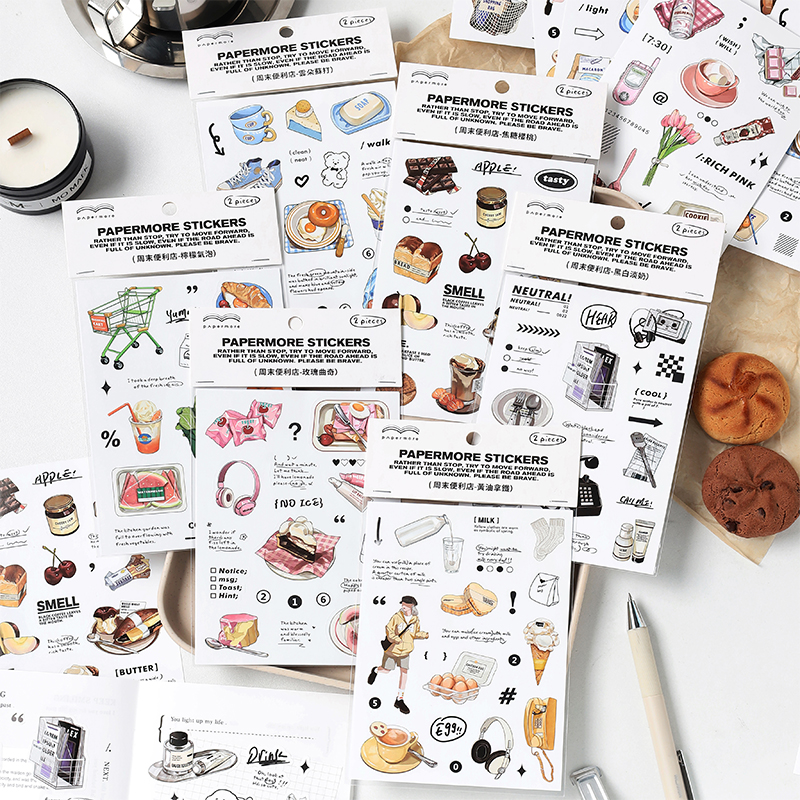 Aesthetic Snack Food Stickers  - đánh giá và giá Food City Snacks