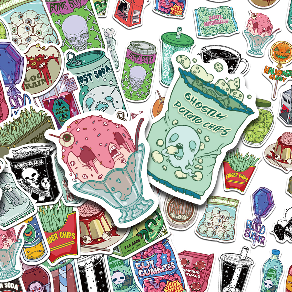 50pcs Horrible Zombie Food Sti - đánh giá và giá Zombie Snacks
