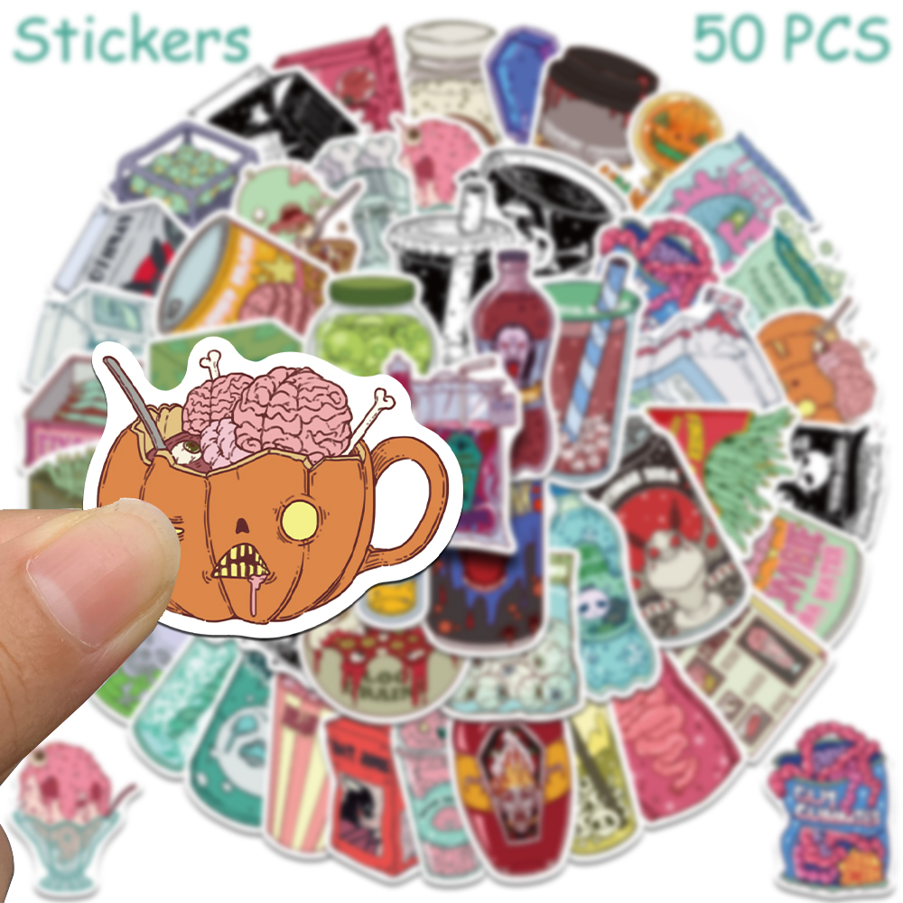 50pcs Horrible Zombie Food Sti - đánh giá và giá Zombie Snacks