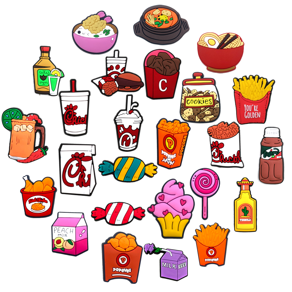 1PCS Snacks Series Shoe Charm  - đánh giá và giá Xmas Food Snacks