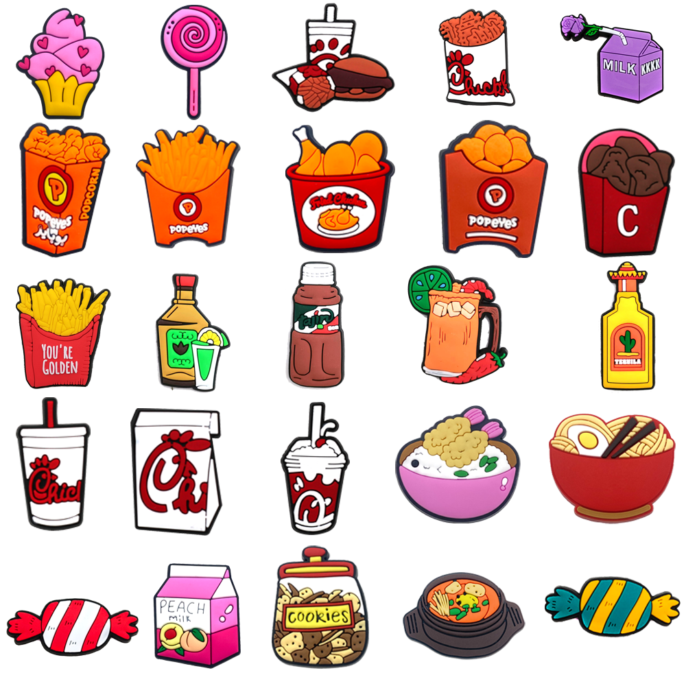 1PCS Snacks Series Shoe Charm  - đánh giá và giá Xmas Food Snacks