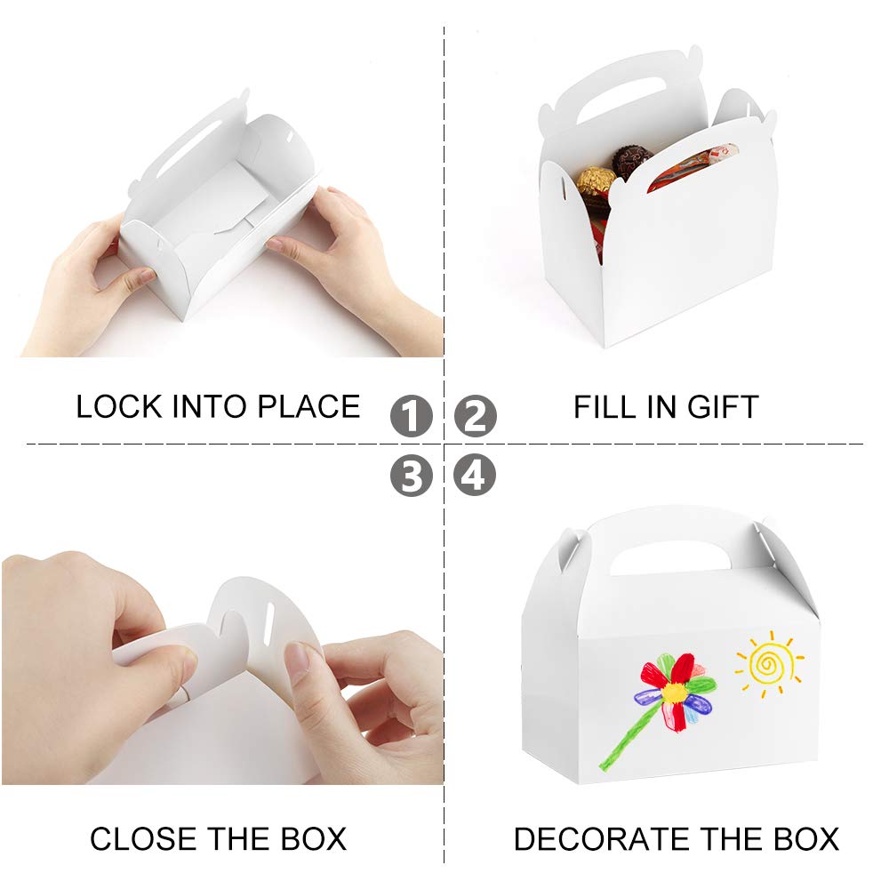 10pcs Large Gable Boxes White  - đánh giá và giá Food Like Snacks