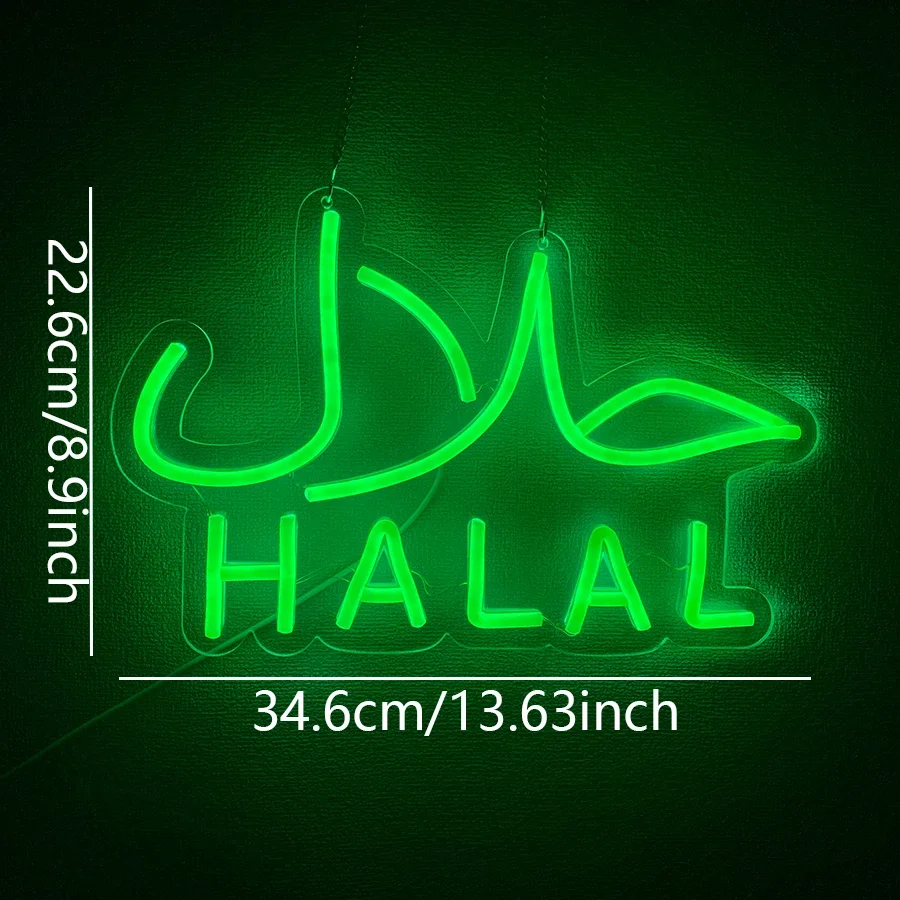 Halal Hanging Door Sign Light  - đánh giá và giá Food Snacks To Eat