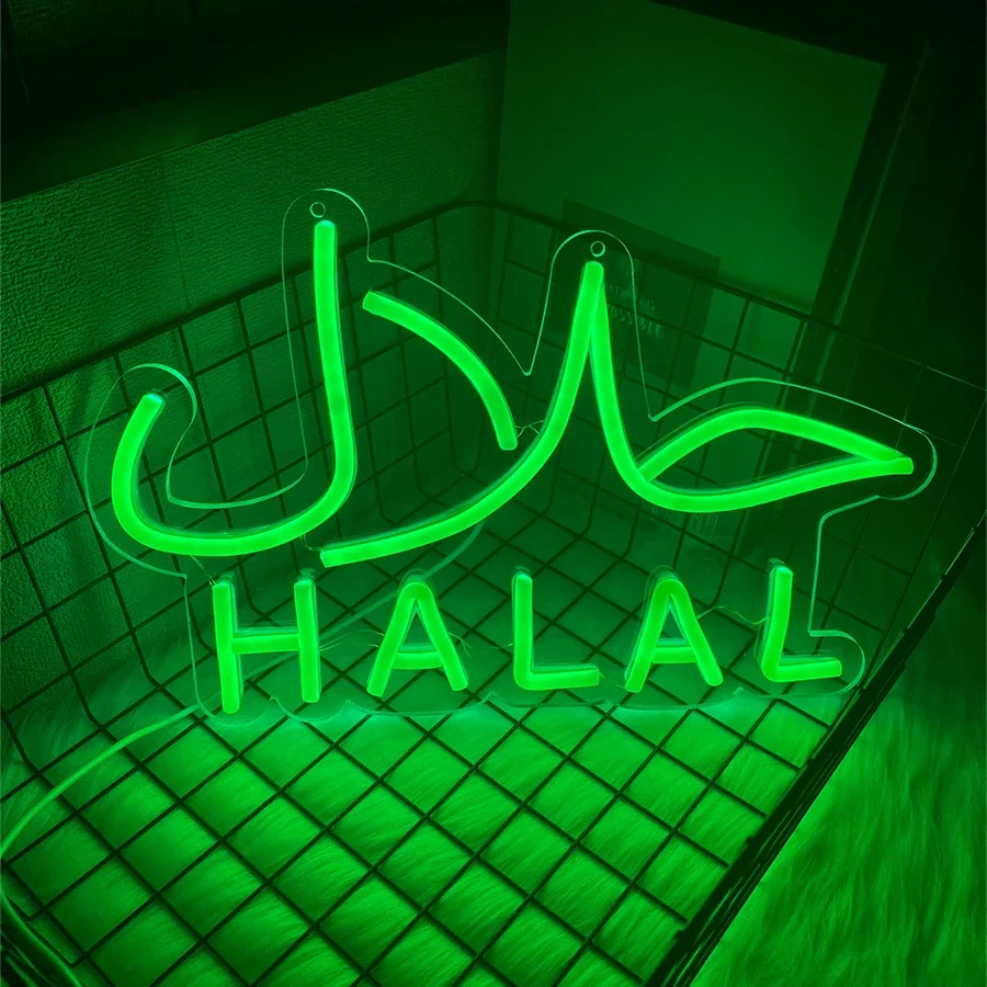 Halal Hanging Door Sign Light  - đánh giá và giá Food Snacks To Eat