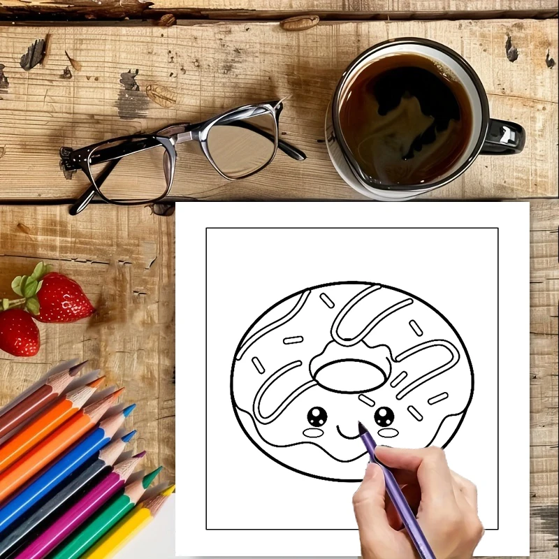 Food and Snacks Coloring Book  - đánh giá và giá Food Snacks Coloring Book