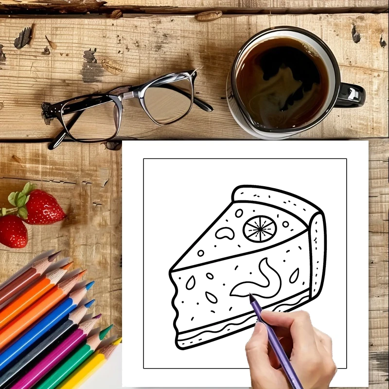 Food and Snacks Coloring Book  - đánh giá và giá Food Snacks Coloring Book