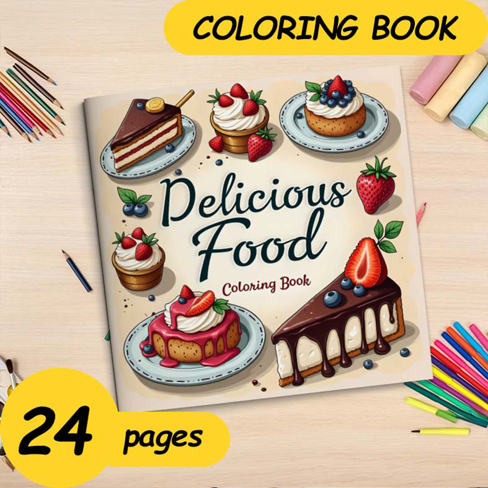 1pc Food Style Art Coloring Bo - đánh giá và giá Food Snacks Coloring Book