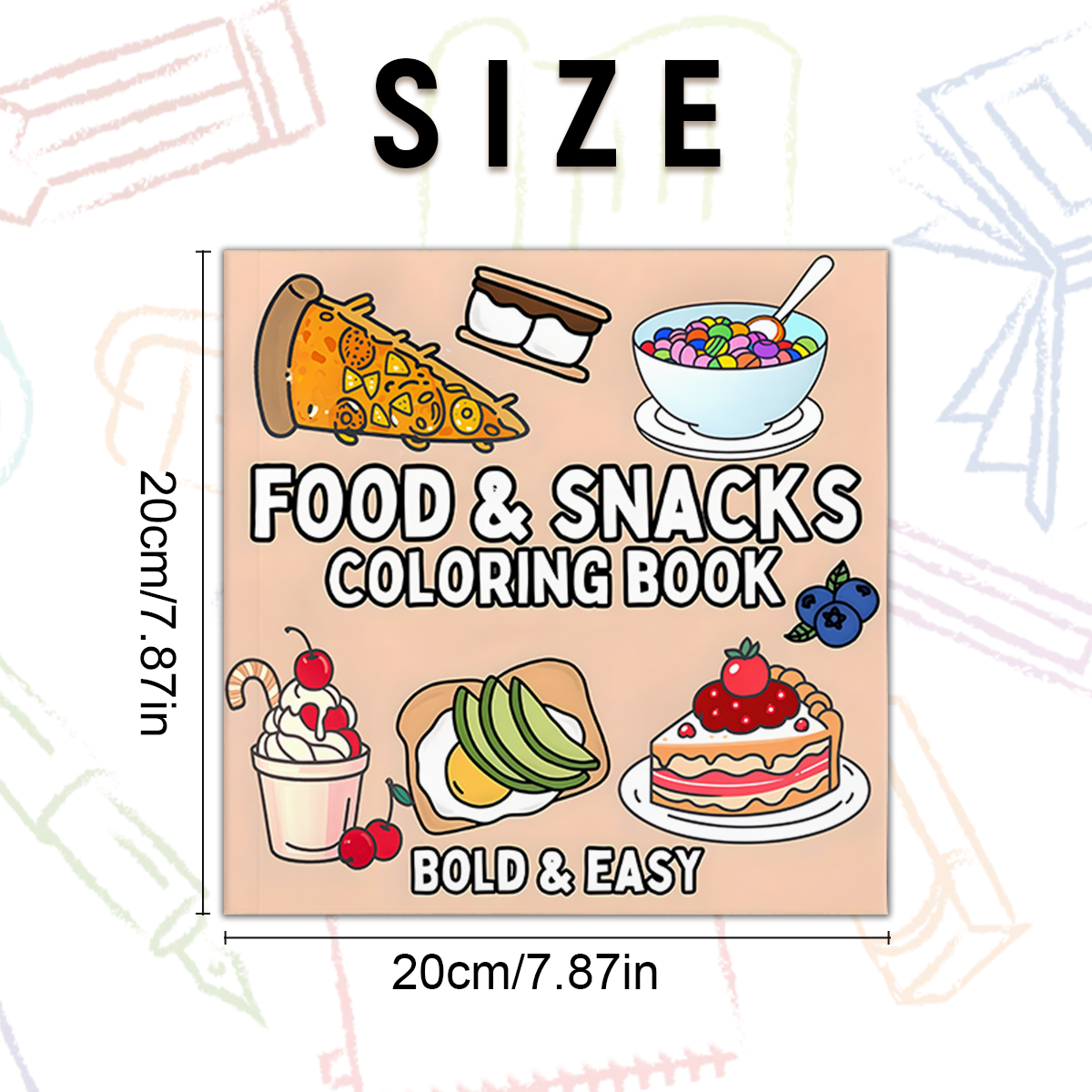 Delicious Food & Snack Themed  - đánh giá và giá Food Snacks Coloring Book