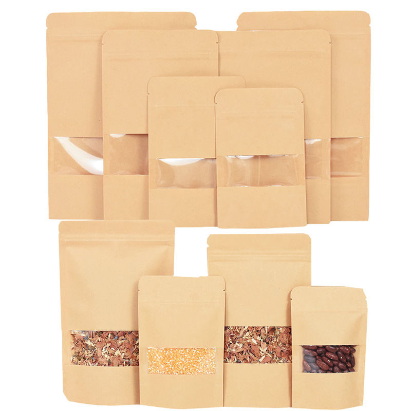 20/50pcs Kraft Paper Zip Lock  - đánh giá và giá Food Like Snacks