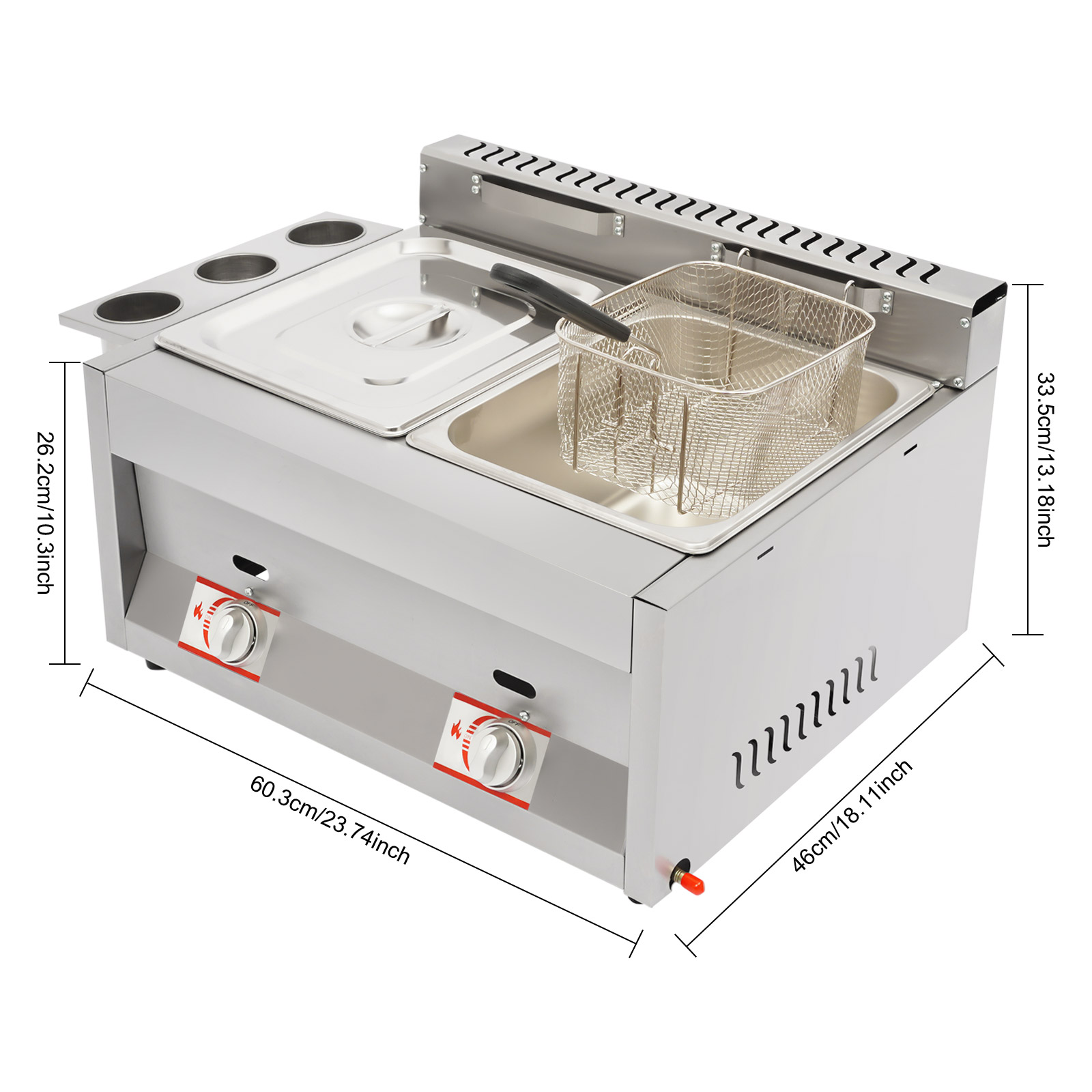 6Lx2 Dual Tank Commercial Gas  - đánh giá và giá Food Energy Snacks