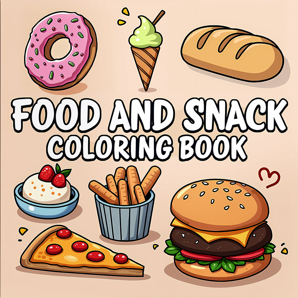 FOOD AND SNACK Coloring Book F - đánh giá và giá Food Snacks Coloring Book