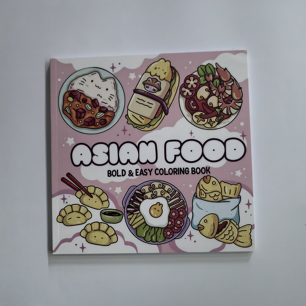 Asian Food Easy-bold Coloring  - đánh giá và giá Food Snacks Coloring Book