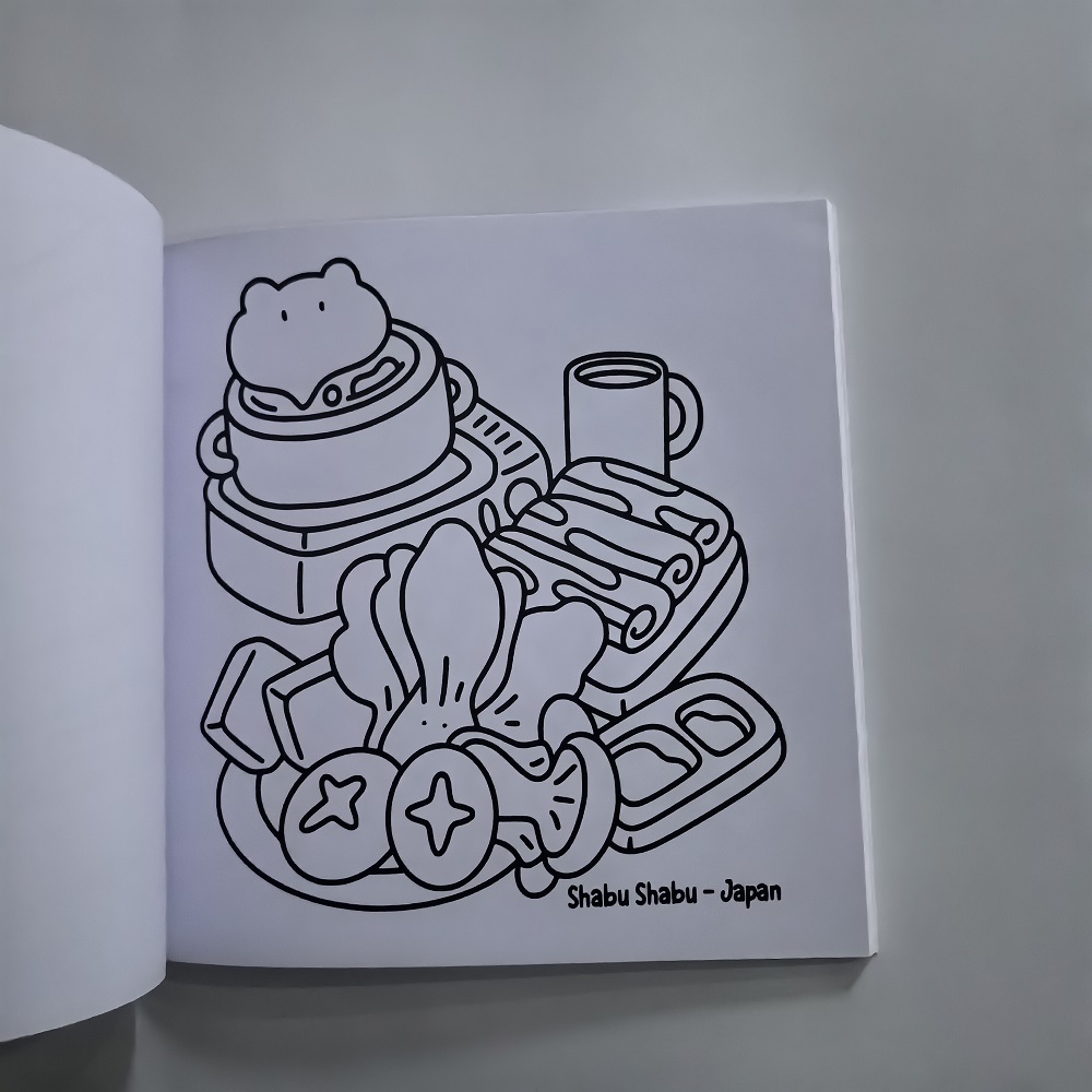 Asian Food Easy-bold Coloring  - đánh giá và giá Food Snacks Coloring Book