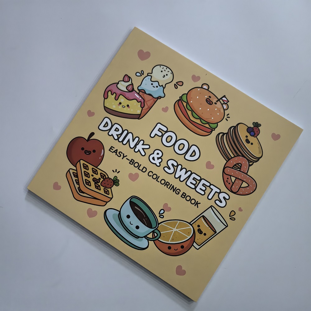 Food Drink & Sweets Easy-bold  - đánh giá và giá Food Snacks Coloring Book