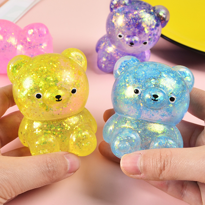 Fidget Bear Toy Squishys Glitt - đánh giá và giá Food Snacks To Eat