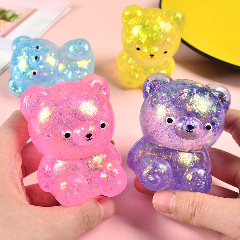 Fidget Bear Toy Squishys Glitt - đánh giá và giá Food Snacks To Eat