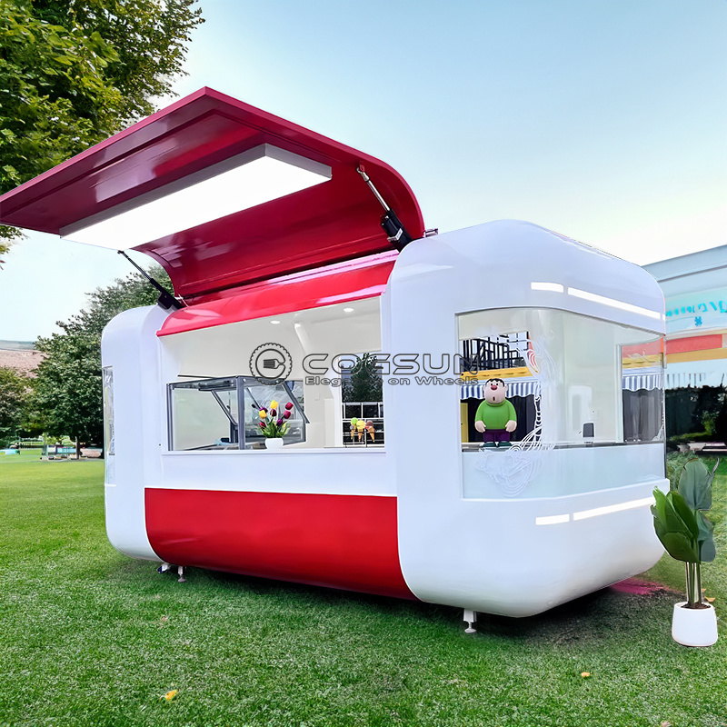 Street Mobile Food Trailer Piz - đánh giá và giá Food Truck With Snacks