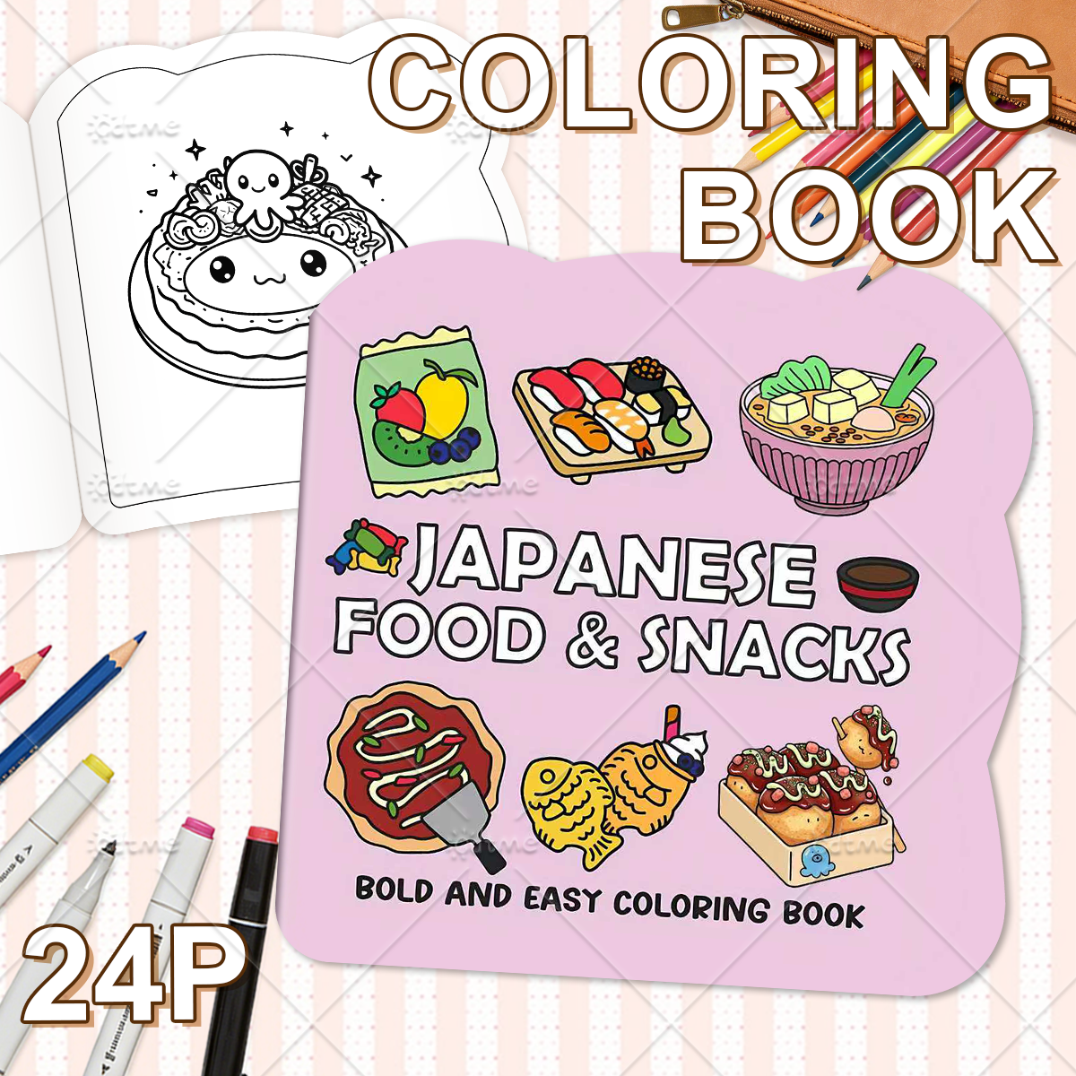 JAPANESE FOOD & SNACKS Irregul - đánh giá và giá Food Snacks Coloring Book