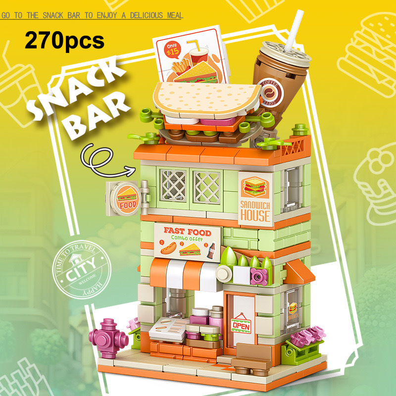Creative Snack Bar Bricks Mode - đánh giá và giá Food City Snacks